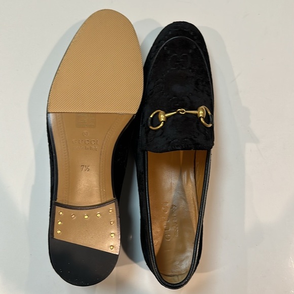 MEN'S GUCCI JORDAAN BLUE GG VELVET LOAFER Size 7.5=8US - Picture 16 of 17